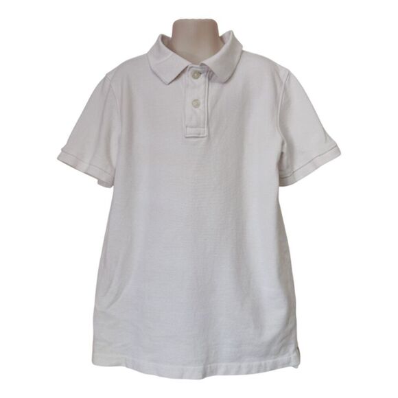 Cat & Jack White School Uniform Short Sleeve Polo Shirt Size 8/10 - Picture 3 of 11